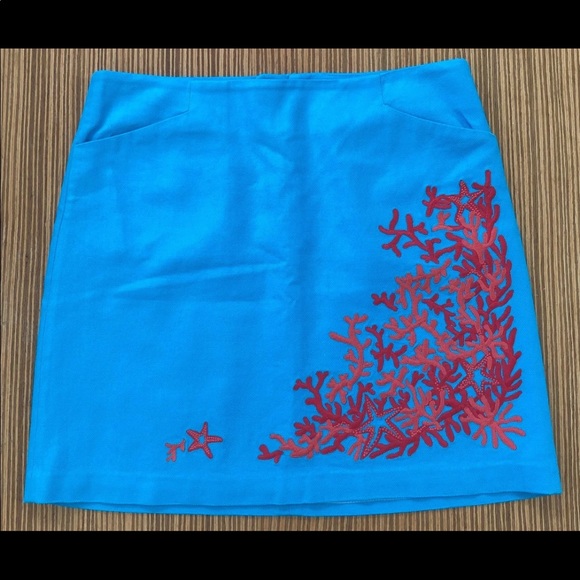 LILLY PULITZER Roslyn Lorac Panel Embroidery Skirt - Picture 1 of 8